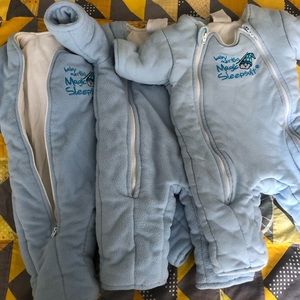 Blue Baby Merlin Magic Sleepsuit —set of 3
